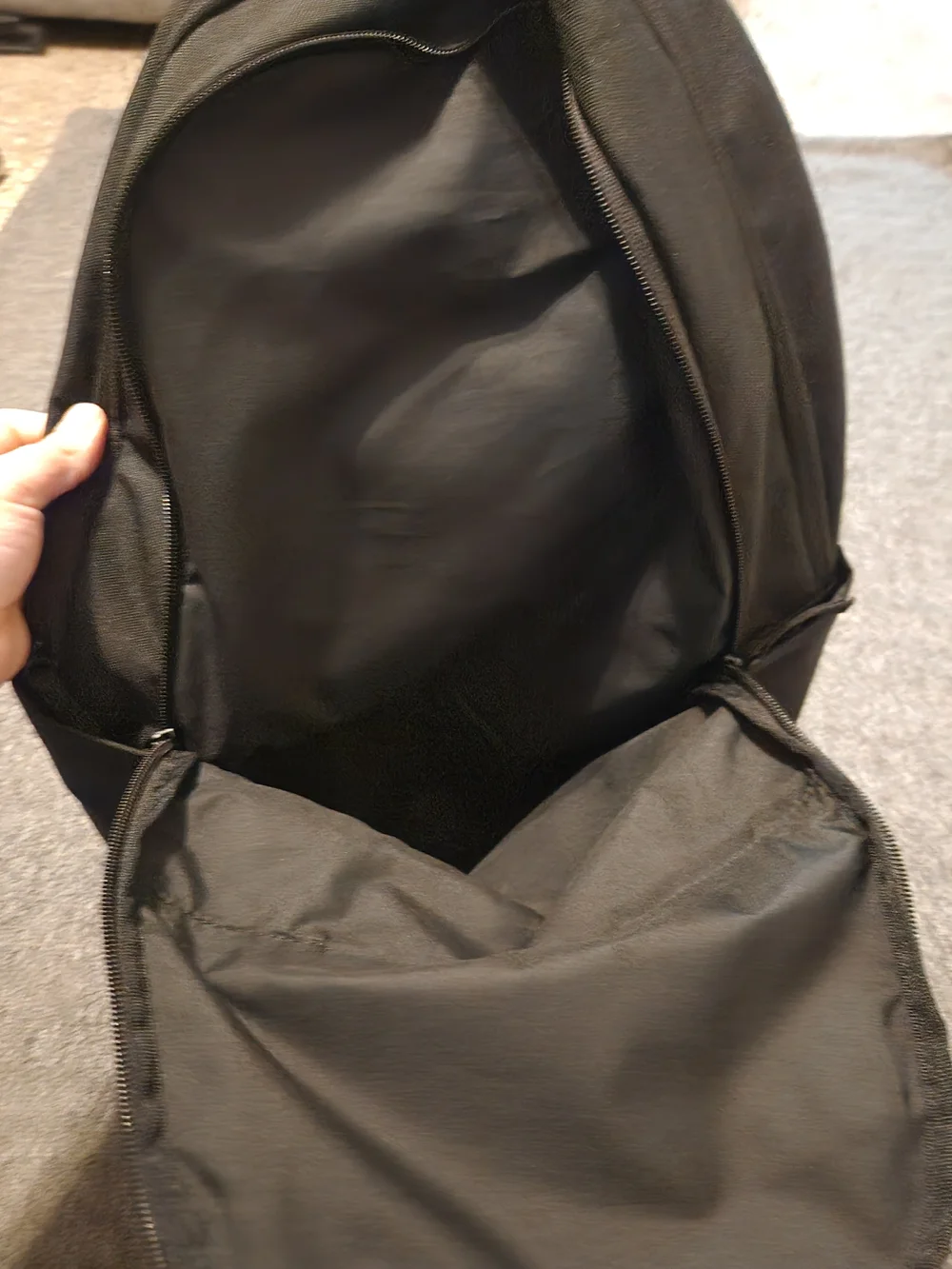 Nike Black Backpack with White Logo -